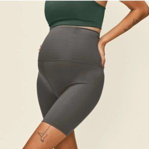 Girlfriend Collective Maternity Bike Shorts Grey Size Medium